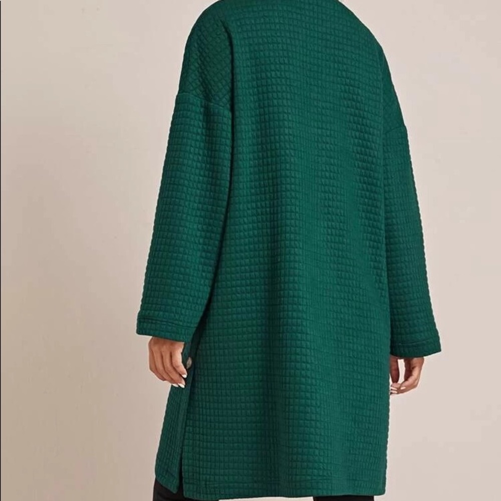 Dual Pockets Split Side Button Up Coat - image 4